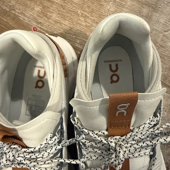 On cloud-  cloudnova tennis shoes size 7 , white|pearl - Picture 4 of 6